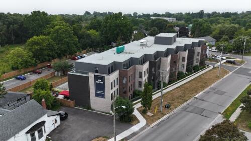 Aerial View of Building from Rd