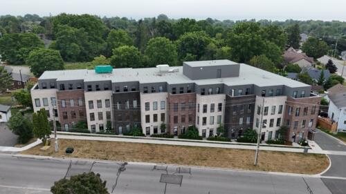 Aerial View of Building from across the street